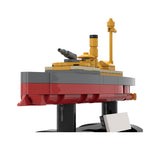 MOC 1/300 Scale SMS Wespe Armored Warship Building Blocks Model, Military Series Historic Coastal Defense Ironclad Brick Ship Display Set (289PCS) - CUBERTIME