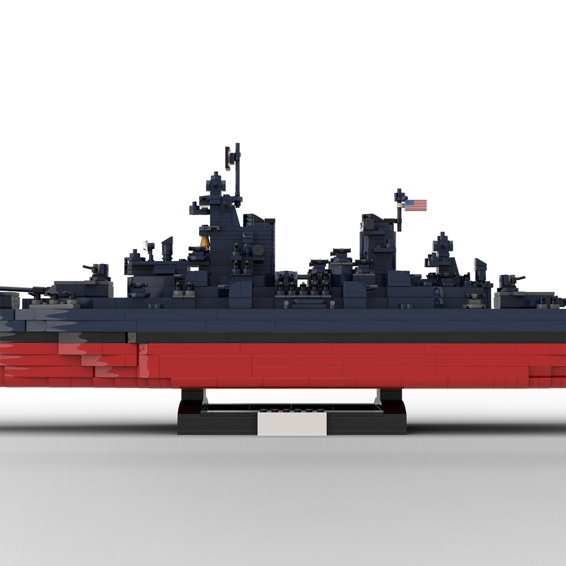 MOC 1/300 Scale WWII Artillery Warship kit , USS New Jersey BB-62 Building Blocks Set (3734PCS) - cubertime