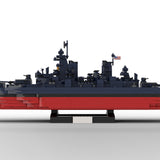 MOC 1/300 Scale WWII Artillery Warship kit , USS New Jersey BB-62 Building Blocks Set (3734PCS) - cubertime