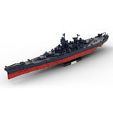 MOC 1/300 Scale WWII Artillery Warship kit , USS New Jersey BB-62 Building Blocks Set (3734PCS) - cubertime