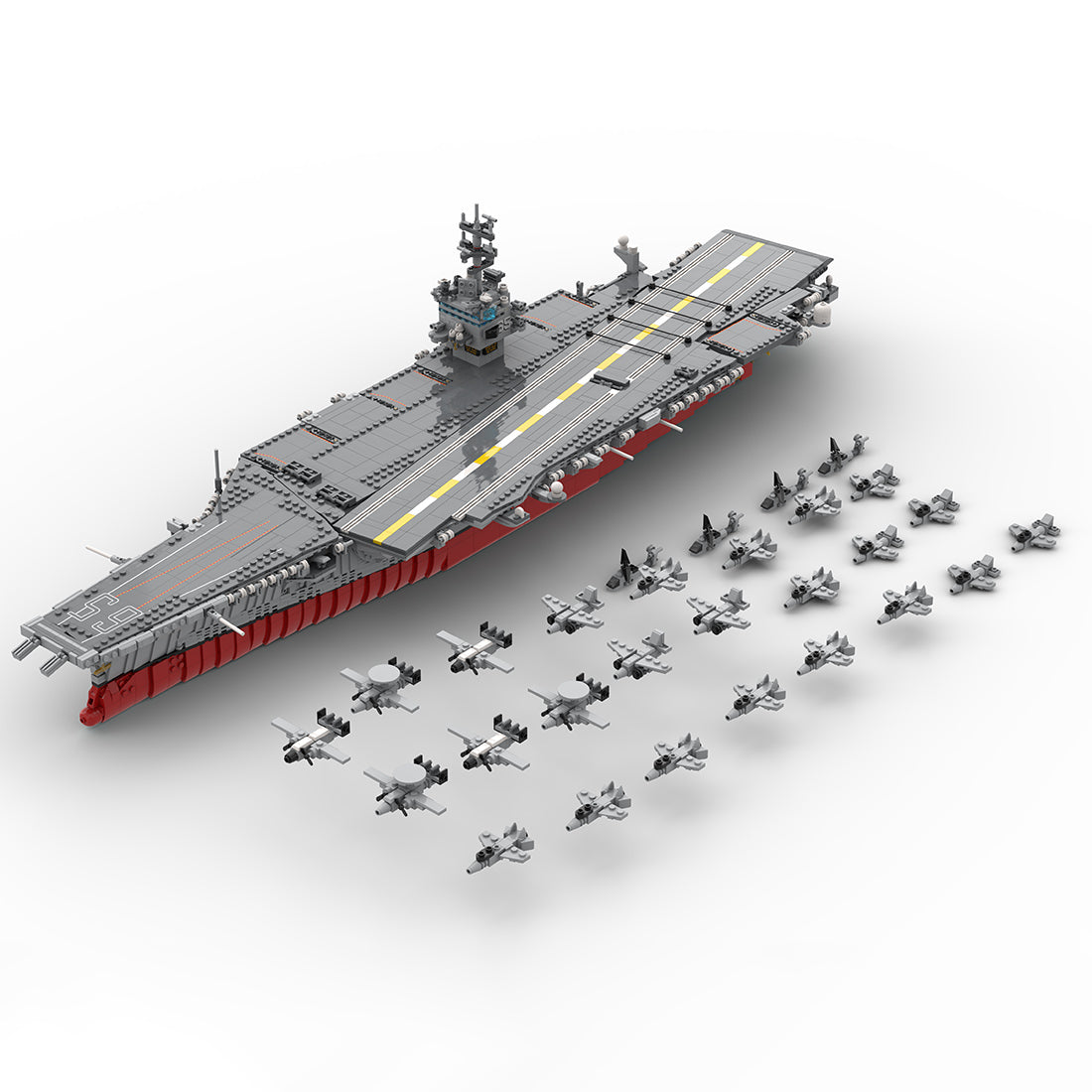 MOC 1/350 UCS USS Enterprise CVN-65 Nuclear-powered Aircraft Carrier Military Model Building Blocks Set (4941PCS) - cubertime