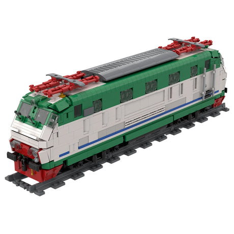 MOC E444R Italian Electric Locomotive Building Blocks Set, XMPR Livery Railway Model (1268PCS/E444R) - cubertime