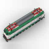 MOC E444R Italian Electric Locomotive Building Blocks Set, XMPR Livery Railway Model (1268PCS/E444R) - cubertime