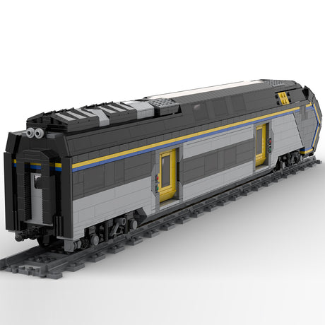 MOC Italian ETR521"Rock" Train Set, Cab Car Building Blocks, Detailed Railway Display Kit for Collectors(1631PCS) - cubertime