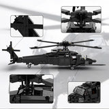 MOC MH60M BlackHawk Military Copter Model Building Blocks Set (1057PCS) - cubertime