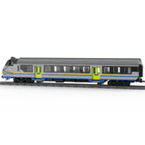 MOC  "Mazinga" MDVC type Train Italian Driving Trailer Car Building Blocks Train Model (966PCS), Livery Cab Car Set - cubertime
