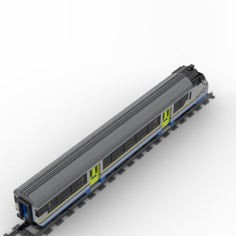 MOC  "Mazinga" MDVC type Train Italian Driving Trailer Car Building Blocks Train Model (966PCS), Livery Cab Car Set - cubertime