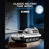 Model of a classic military tank on a wooden platform with a map in the background