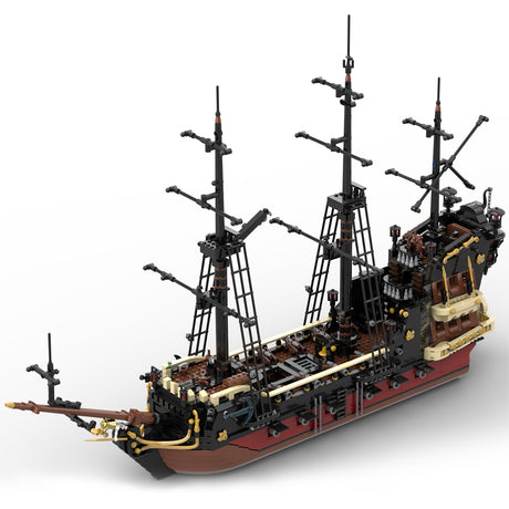 MOC Queen Anne's Revenge Medieval Pirate Ghost Ship Building Blocks Set (3008PCS) - cubertime