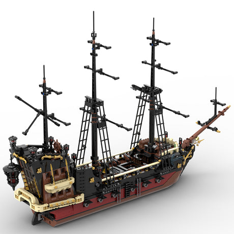 MOC Queen Anne's Revenge Medieval Pirate Ghost Ship Building Blocks Set (3008PCS) - cubertime