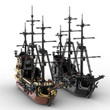 MOC Queen Anne's Revenge Medieval Pirate Ghost Ship Building Blocks Set (3008PCS) - cubertime