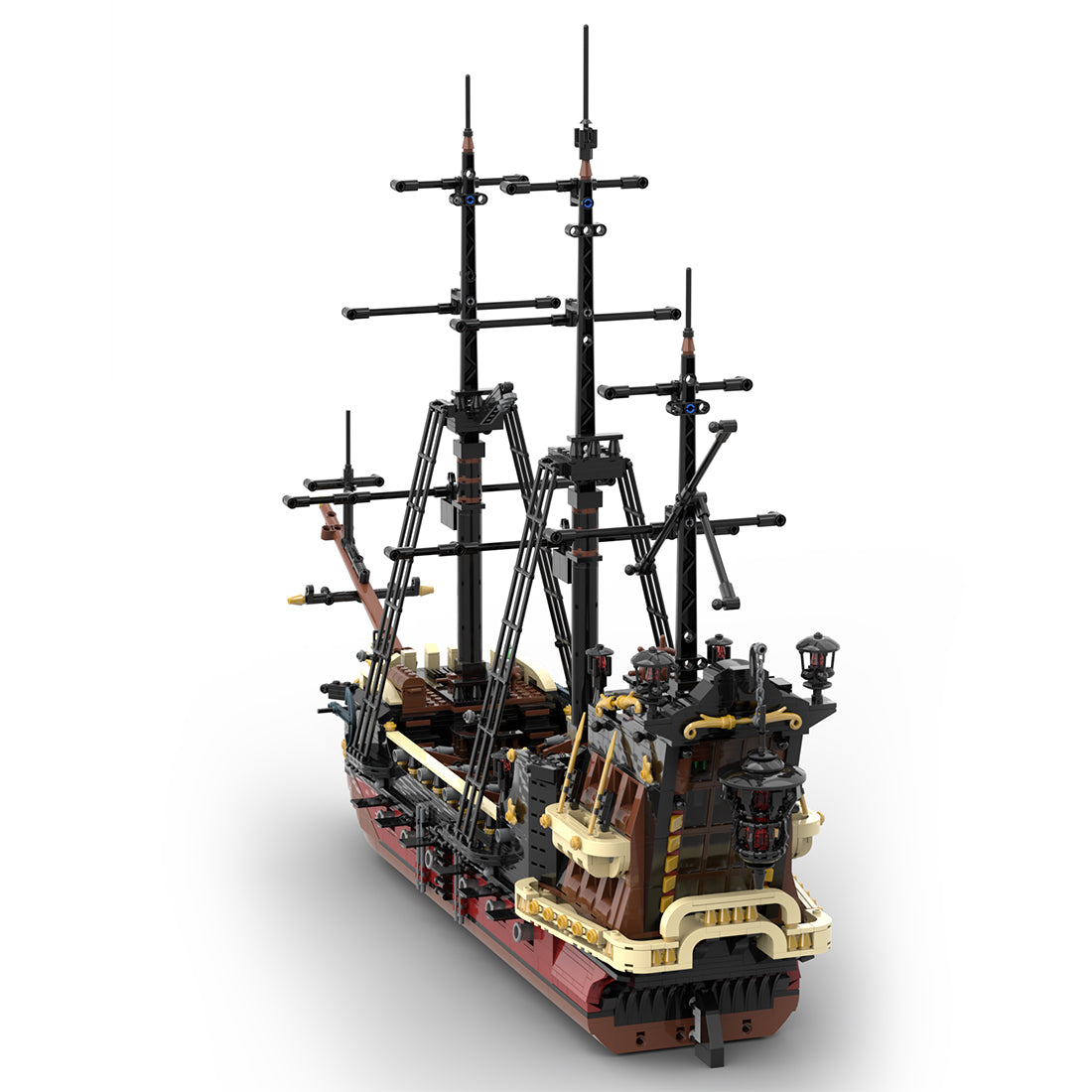 MOC Queen Anne's Revenge Medieval Pirate Ghost Ship Building Blocks Set (3008PCS) - cubertime