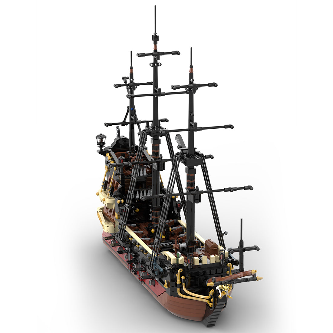 MOC Queen Anne's Revenge Medieval Pirate Ghost Ship Building Blocks Set (3008PCS) - cubertime