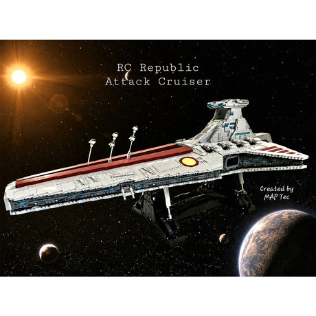 MOC RC Venator-class Republic Attack Cruiser Galactic Model Building block set(9915PCS) - cubertime