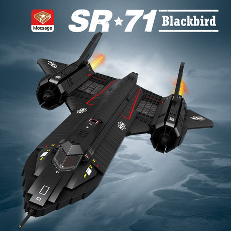 MOC SR71 Blackbird Tactical Aircraft Module Building Blocks Set (1733PCS) - cubertime