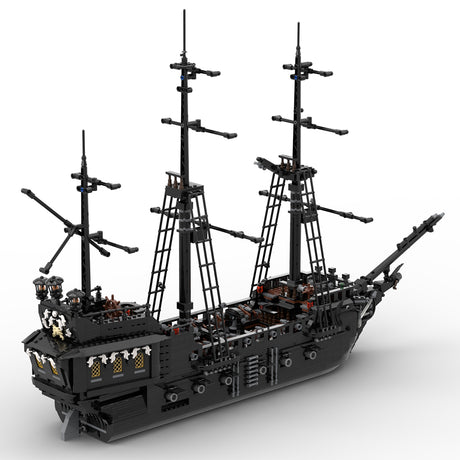 MOC The Black Pearl Medieval Pirate Ghost Ship Building Blocks Set (2808PCS) - cubertime