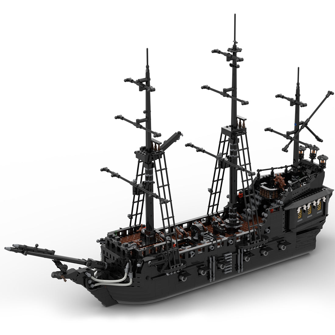 MOC The Black Pearl Medieval Pirate Ghost Ship Building Blocks Set (2808PCS) - cubertime
