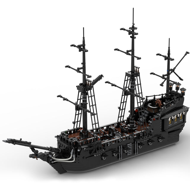 MOC The Black Pearl Medieval Pirate Ghost Ship Building Blocks Set (2808PCS) - cubertime
