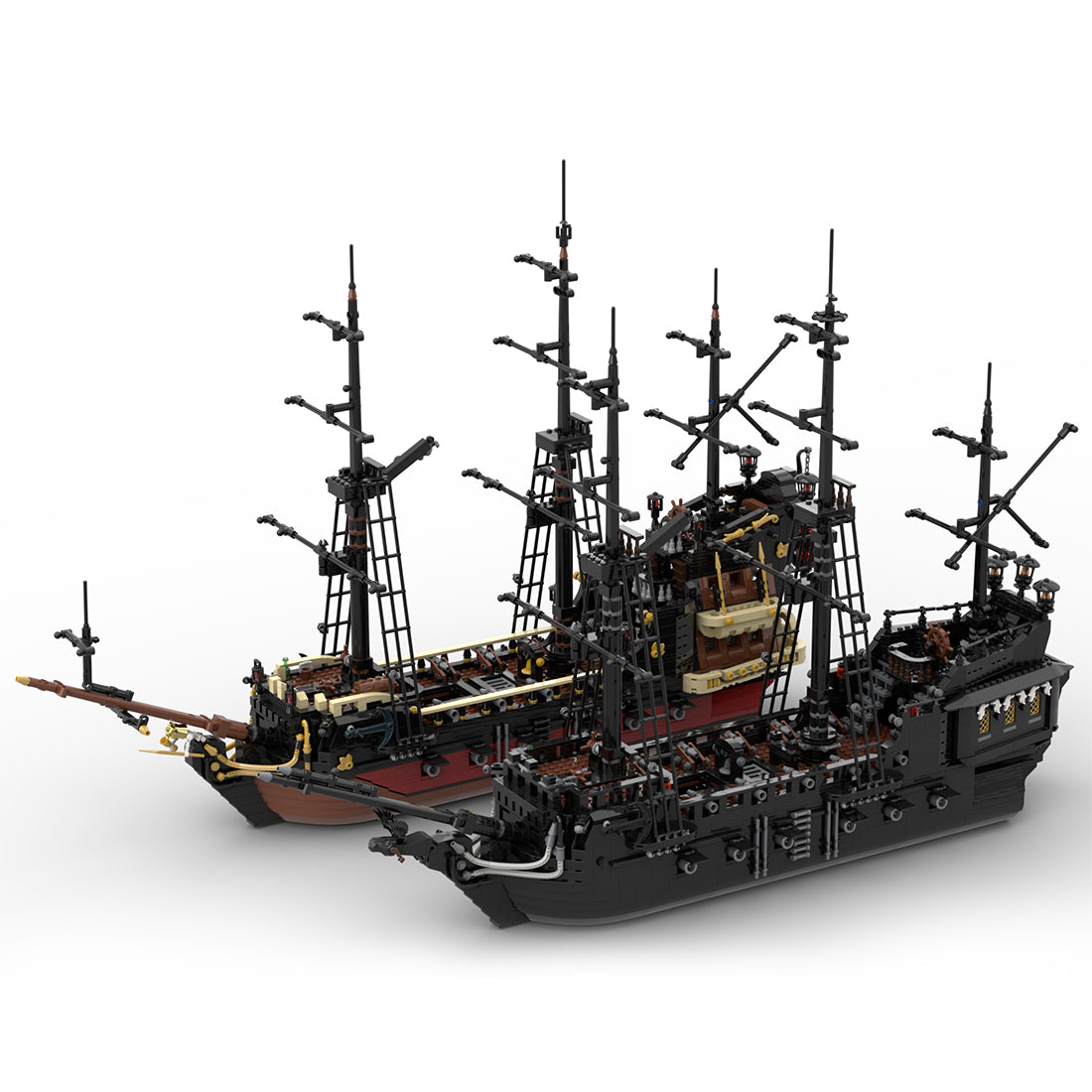 MOC The Black Pearl Medieval Pirate Ghost Ship Building Blocks Set (2808PCS) - cubertime