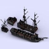MOC The Black Pearl Medieval Pirate Ghost Ship Building Blocks Set (2808PCS) - cubertime
