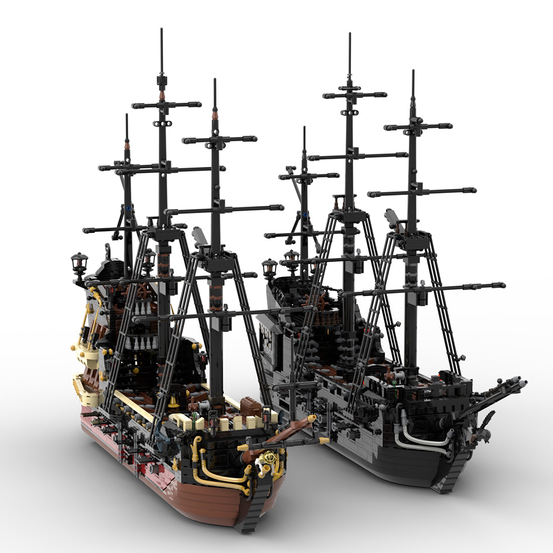 MOC The Black Pearl Medieval Pirate Ghost Ship Building Blocks Set (2808PCS) - cubertime