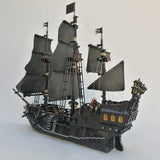 MOC The Black Pearl Medieval Pirate Ship Model Particle Building Blocks Set (3051PCS) - cubertime