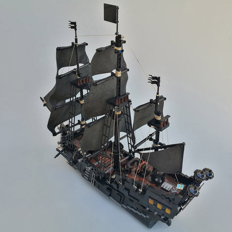 MOC The Black Pearl Medieval Pirate Ship Model Particle Building Blocks Set (3051PCS) - cubertime