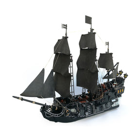 MOC The Black Pearl Medieval Pirate Ship Model Particle Building Blocks Set (3051PCS) - cubertime
