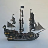 MOC The Black Pearl Medieval Pirate Ship Model Particle Building Blocks Set (3051PCS) - cubertime