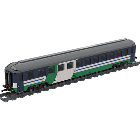 MOC UIC-X Sleeper Train Car Building Blocks Set, XMPR Night Livery Railway Model (1157PCS/UIC-X) - cubertime
