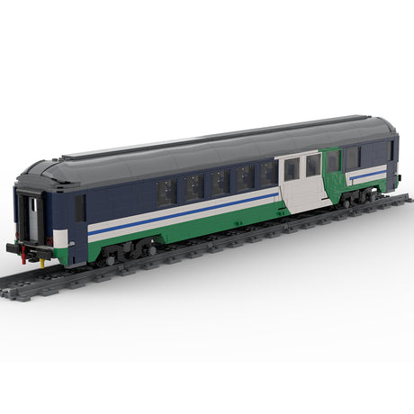 MOC UIC-X Sleeper Train Car Building Blocks Set, XMPR Night Livery Railway Model (1157PCS/UIC-X) - cubertime