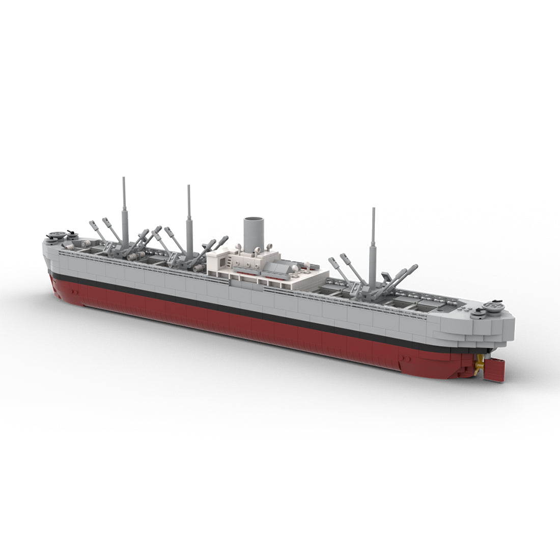 MOC WWII Liberty Cargo Ship Building Blocks Model, Historical Transport Vessel Micro Brick Naval Display Set for Adults Collectors(3172PCS) - cubertime