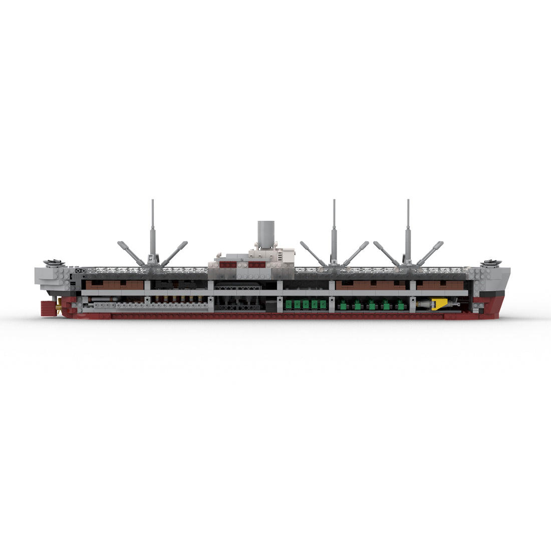 MOC WWII Liberty Cargo Ship Building Blocks Model, Historical Transport Vessel Micro Brick Naval Display Set for Adults Collectors(3172PCS) - cubertime