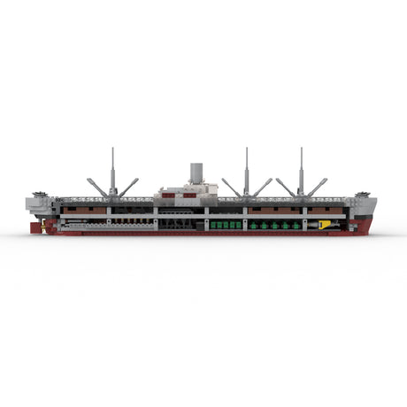 MOC WWII Liberty Cargo Ship Building Blocks Model, Historical Transport Vessel Micro Brick Naval Display Set for Adults Collectors(3172PCS) - cubertime
