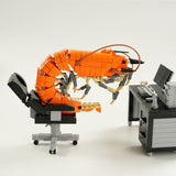 MOC Working Shrimp Man Building Blocks Set (675PCS) - cubertime