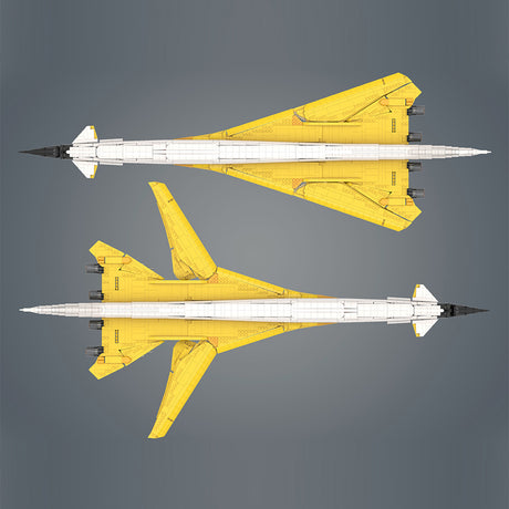 MOC 1/80 Scale B2707-200 TWA SST American Boeing Supersonic Passenger Aircraft Building Block Set(4034PCS/4022PCS) - cubertime