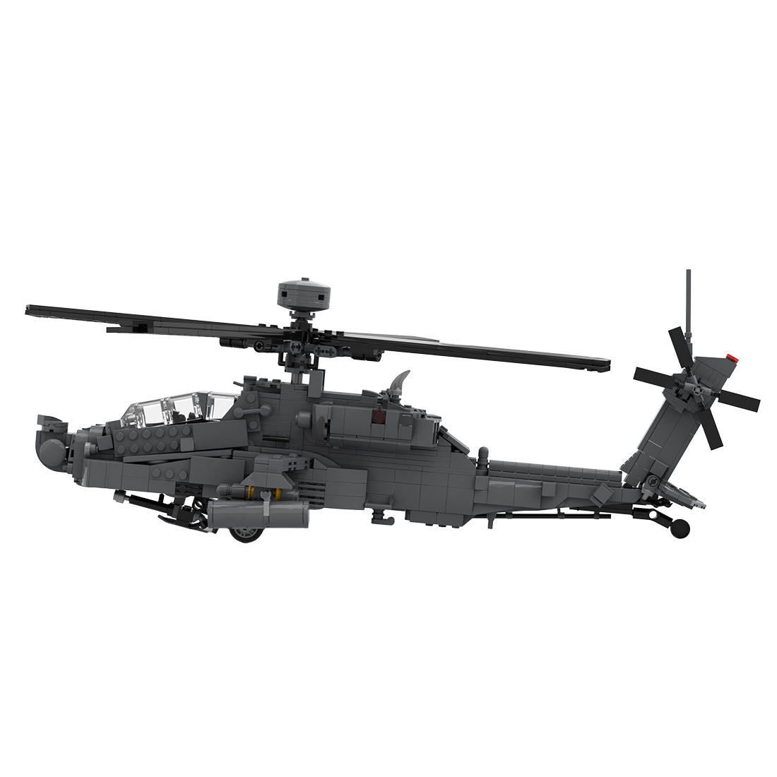MOC‑148055 AH-64E Apache Guardian Helicopter Airplane Assembly Model Building Blocks Set Creative Ornament - cubertime