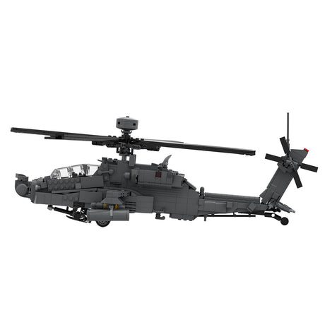 MOC‑148055 AH-64E Apache Guardian Helicopter Airplane Assembly Model Building Blocks Set Creative Ornament - cubertime