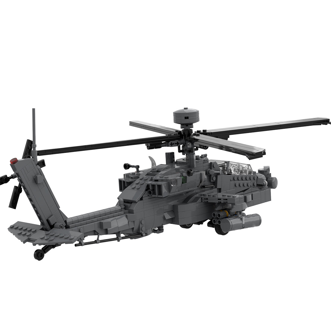 MOC‑148055 AH-64E Apache Guardian Helicopter Airplane Assembly Model Building Blocks Set Creative Ornament - cubertime