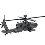 MOC‑148055 AH-64E Apache Guardian Helicopter Airplane Assembly Model Building Blocks Set Creative Ornament - cubertime