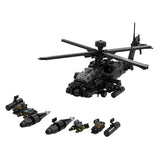 MOC‑148055 AH-64E Apache Guardian Helicopter Airplane Assembly Model Building Blocks Set Creative Ornament - cubertime
