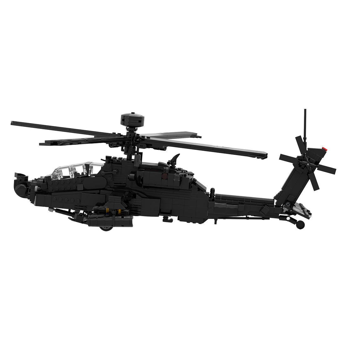 MOC‑148055 AH-64E Apache Guardian Helicopter Airplane Assembly Model Building Blocks Set Creative Ornament - cubertime