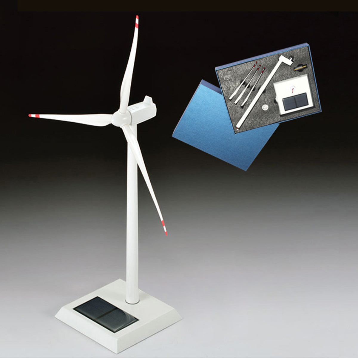 Metal Solar Windmill Model (White with 300 RPM Rotation Speed/Silver with 8-10 RPM Rotation Speed) - cubertime