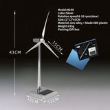 Metal Solar Windmill Model (White with 300 RPM Rotation Speed/Silver with 8-10 RPM Rotation Speed) - cubertime