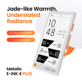 Metalio E-INK4 Plus AI E-Reader, 4.7-Inch 297 PPI E-Ink Touchscreen with Front Light, 2000 mAh Battery, Voice AI, Translation, AI Drawing, Open-Source Firmware, Wi-Fi, 16GB TF Card Included - cubertime