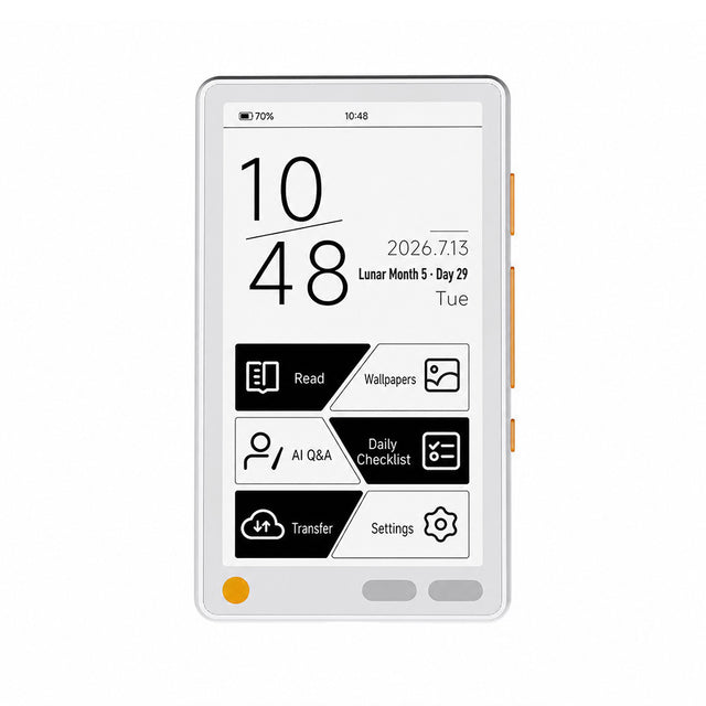 Metalio E-INK4 Plus AI E-Reader, 4.7-Inch 297 PPI E-Ink Touchscreen with Front Light, 2000 mAh Battery, Voice AI, Translation, AI Drawing, Open-Source Firmware, Wi-Fi, 16GB TF Card Included - cubertime