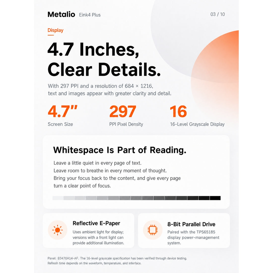 Metalio E-INK4 Plus AI E-Reader, 4.7-Inch 297 PPI E-Ink Touchscreen with Front Light, 2000 mAh Battery, Voice AI, Translation, AI Drawing, Open-Source Firmware, Wi-Fi, 16GB TF Card Included - cubertime
