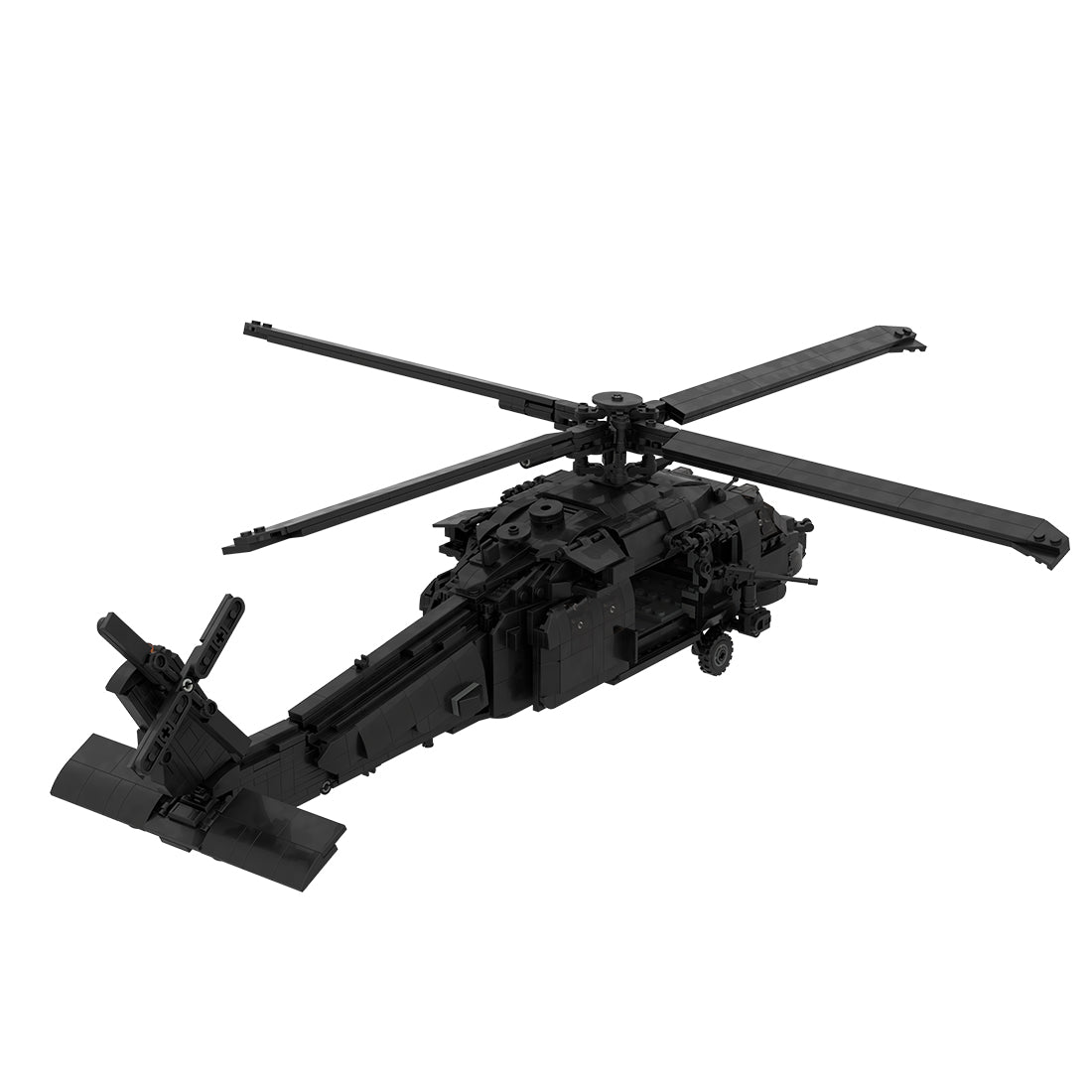 Military Helicopter Building Blocks Model Kit, Rotating Main Rotor & Tail Rotor, Opening Side Door, Built-In Turret, Transparent Canopy, Realistic Landing Gear, Collectible Display Set (1442PCS) - cubertime