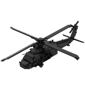 Military Helicopter Building Blocks Model Kit, Rotating Main Rotor & Tail Rotor, Opening Side Door, Built-In Turret, Transparent Canopy, Realistic Landing Gear, Collectible Display Set (1442PCS) - cubertime