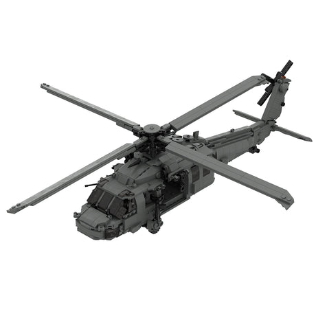 Military Helicopter Building Blocks Model Kit, Rotating Main Rotor & Tail Rotor, Opening Side Door, Built-In Turret, Transparent Canopy, Realistic Landing Gear, Collectible Display Set (1442PCS) - cubertime